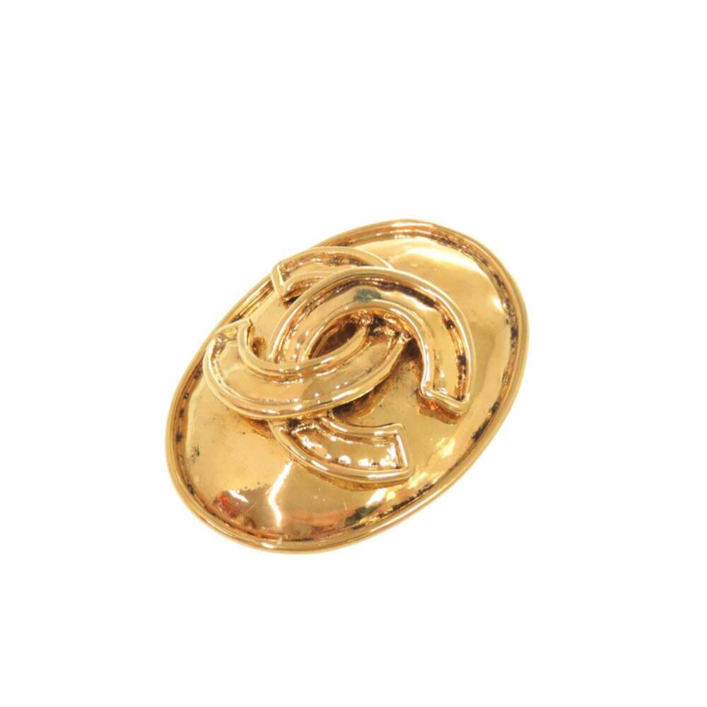 CHANEL Authentic Vintage Gold Logo Earrings - Picture 9 of 10